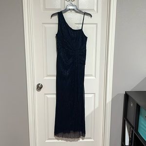 blue, adrianna papell dress, formal